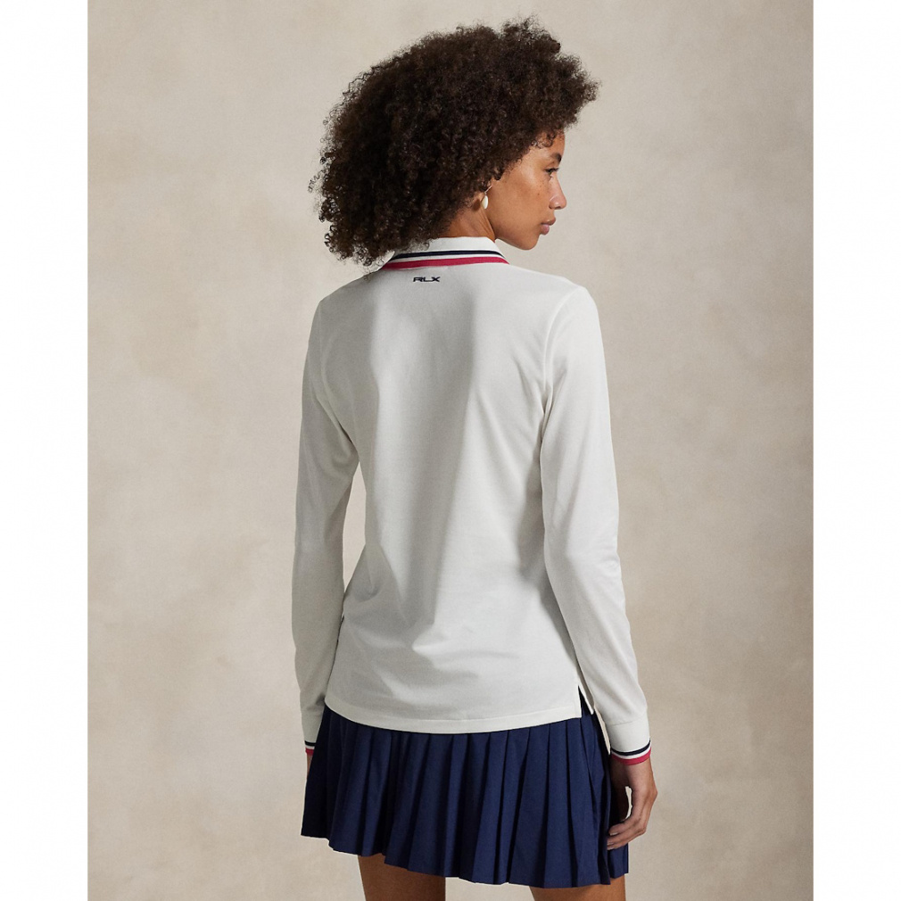 RALPH LAUREN Women's Golf Apparel Tailored Fit Long Sleeve Polo Shirt FW25-2656