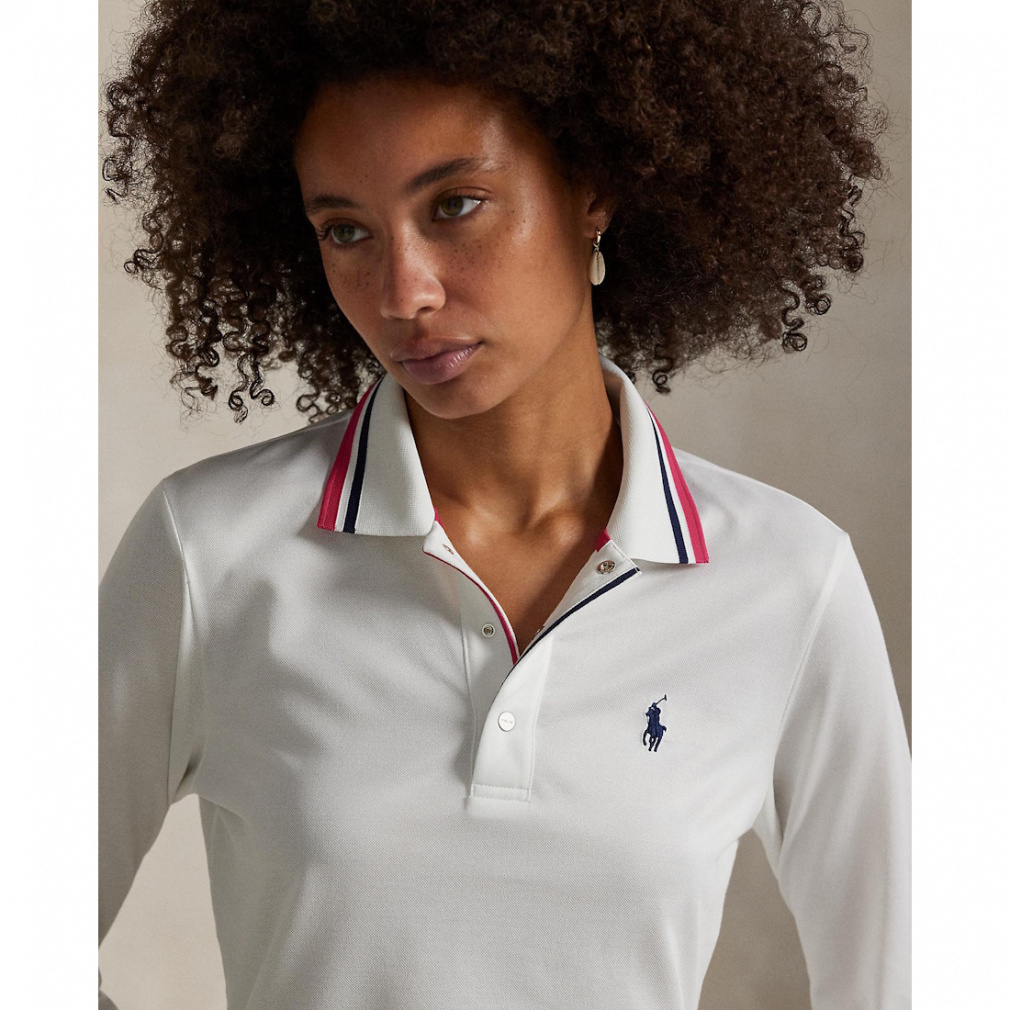 RALPH LAUREN Women's Golf Apparel Tailored Fit Long Sleeve Polo Shirt FW25-2656