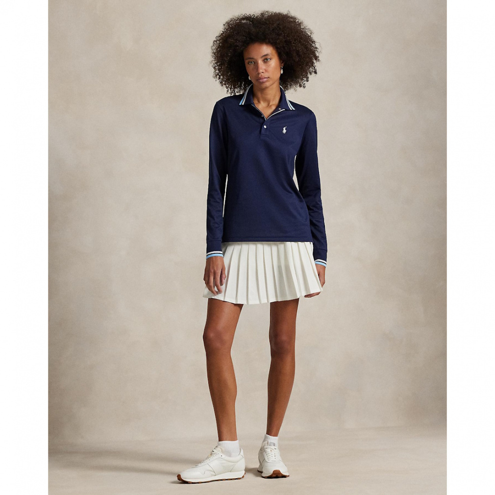 RALPH LAUREN Women's Golf Apparel Tailored Fit Long Sleeve Polo Shirt FW25-2657