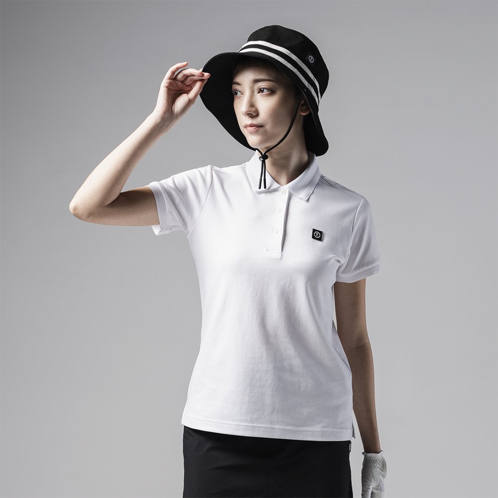 TIGORA Women's Golf Apparel T. Super Long Staple Cotton Short Sleeve Polo Shirt (Made with Japanese Fabric) TR-1H2205P