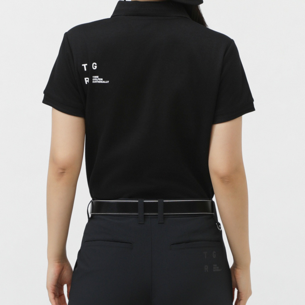 TIGORA Women's Golf Apparel T. Super Long Staple Cotton Short Sleeve Polo Shirt (Made with Japanese Fabric) TR-1H2205P