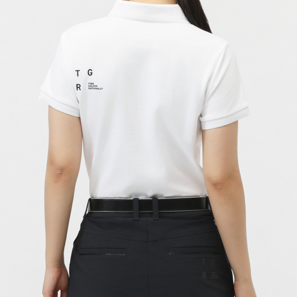 TIGORA Women's Golf Apparel T. Super Long Staple Cotton Short Sleeve Polo Shirt (Made with Japanese Fabric) TR-1H2205P