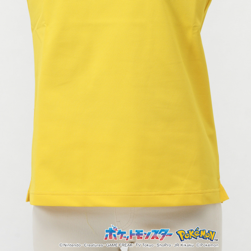 PEARLY GATES Women's Golf Apparel [Pokemon] Pikachu Border Style Pique Short Sleeve Polo Shirt 0555160332