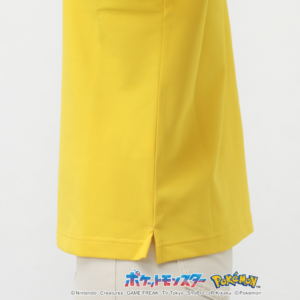 PEARLY GATES Women's Golf Apparel [Pokemon] Pikachu Border Style Pique Short Sleeve Polo Shirt 0555160332