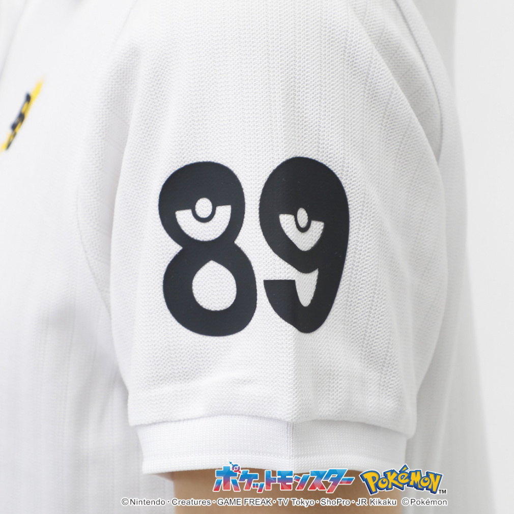 PEARLY GATES Women's Golf Apparel [Pokemon] (Pikachu, Slowpoke, Snorlax, Psyduck) Reverse Pique Stripe Style Short Sleeve Polo Shirt 0555160334