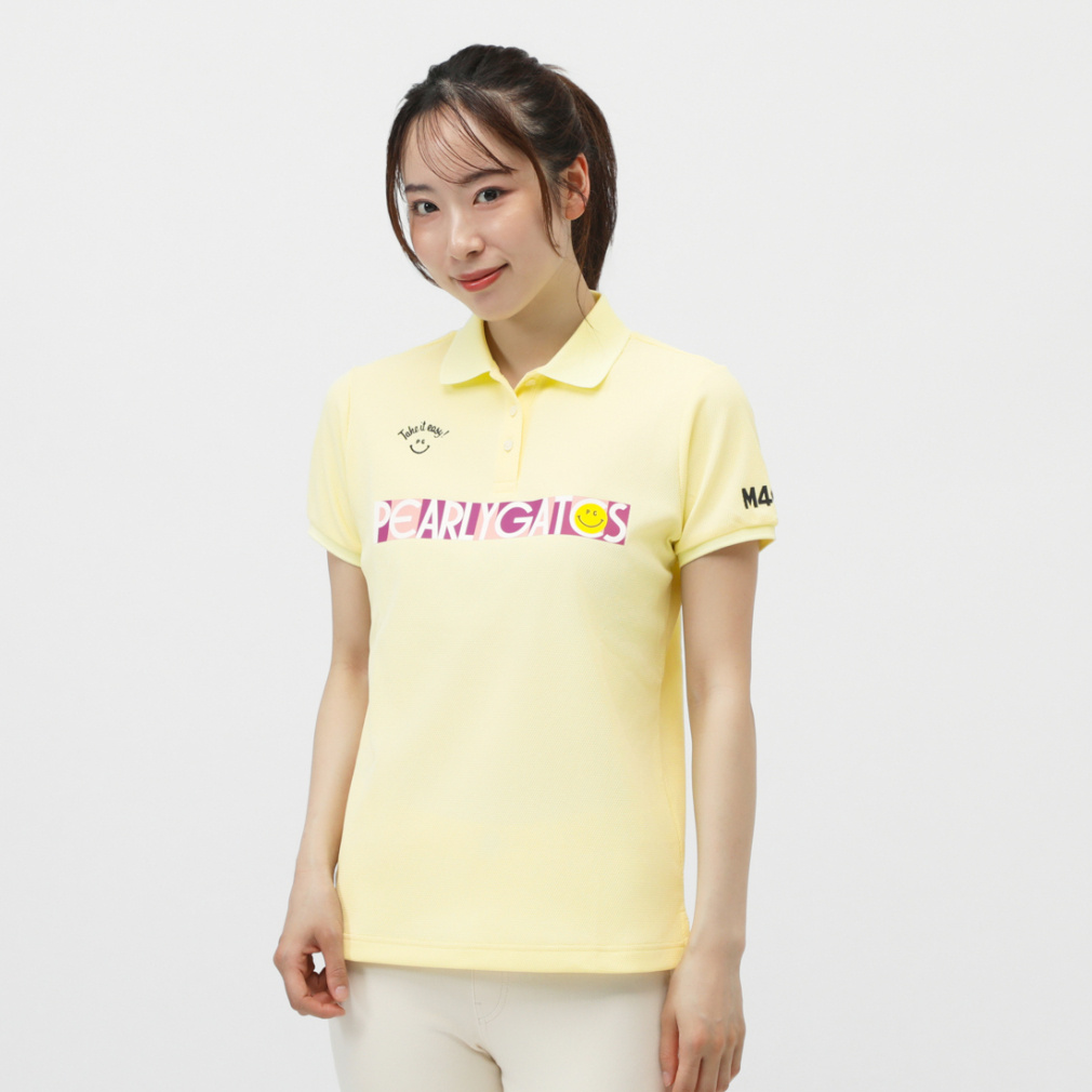 PEARLY GATES Women's Golf Apparel Full Dull Popcorn Pique Short Sleeve Polo Shirt 0555260606