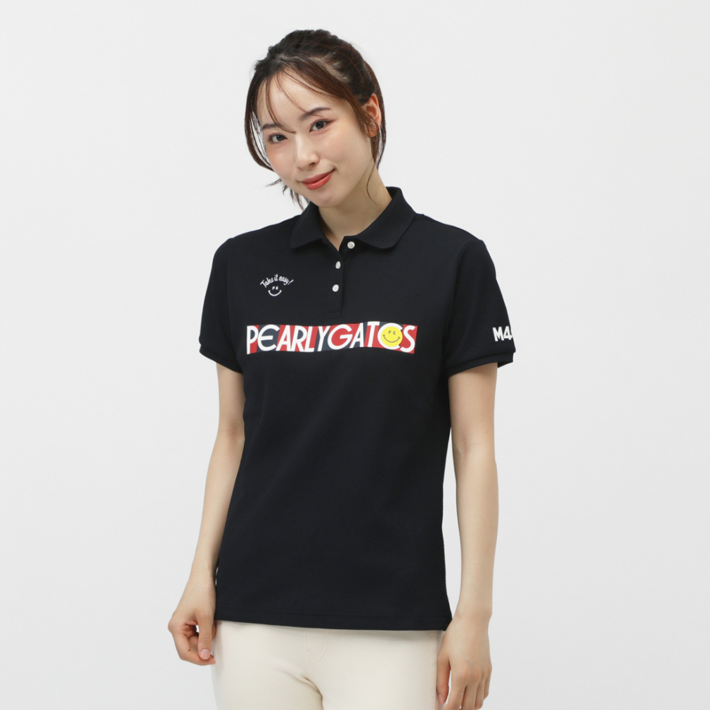 PEARLY GATES Women's Golf Apparel Full Dull Popcorn Pique Short Sleeve Polo Shirt 0555260606