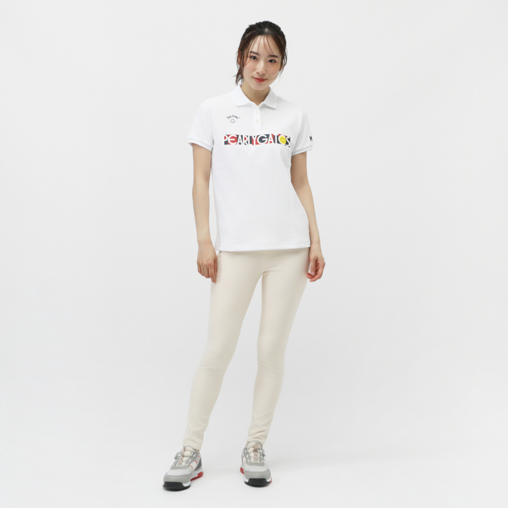 PEARLY GATES Women's Golf Apparel Full Dull Popcorn Pique Short Sleeve Polo Shirt 0555260606