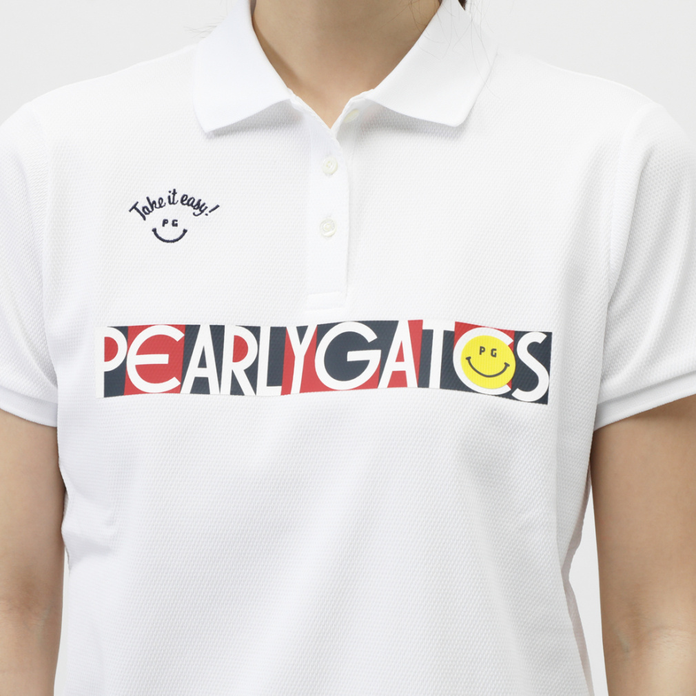 PEARLY GATES Women's Golf Apparel Full Dull Popcorn Pique Short Sleeve Polo Shirt 0555260606
