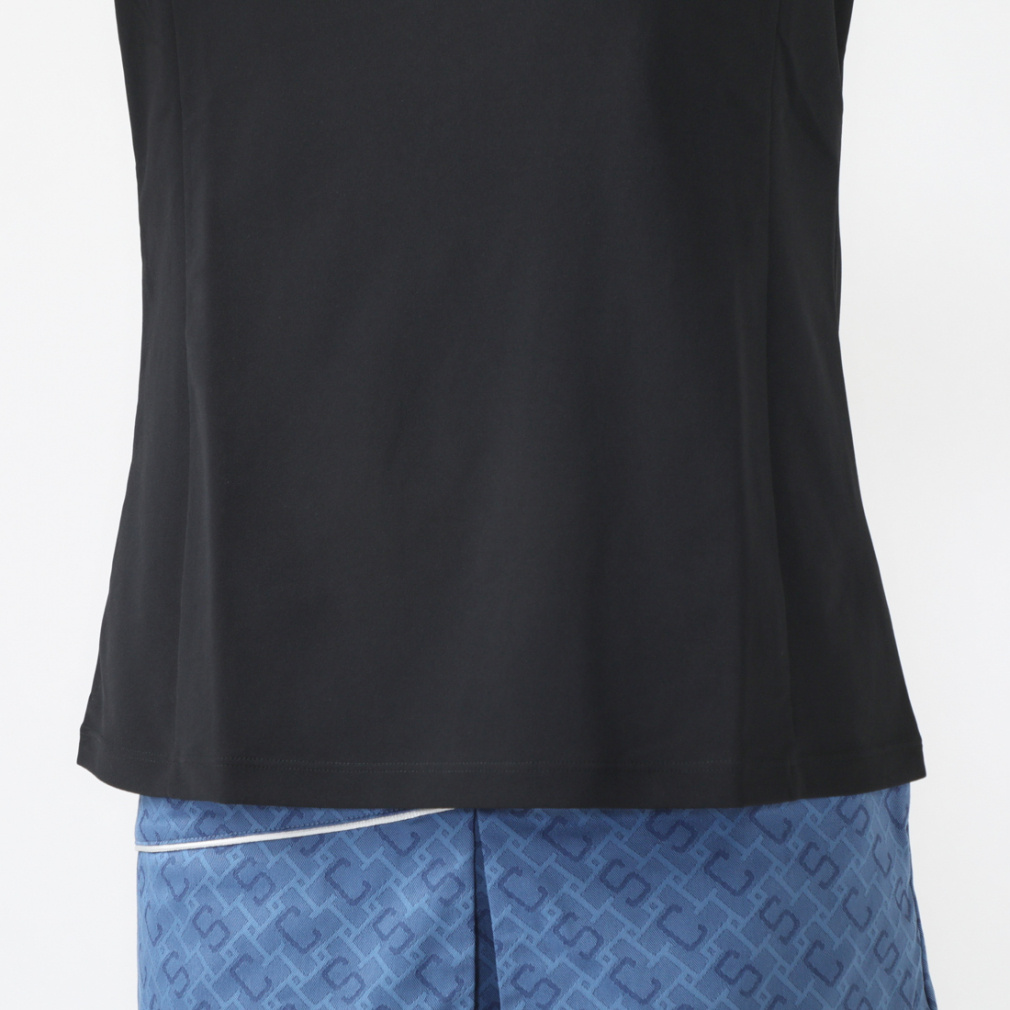 le coq sportif golf Women's Golf Wear [RIJOUME] High Neck Modified Collar Short Sleeve Shirt / SUNSCREEN QGWXJA25