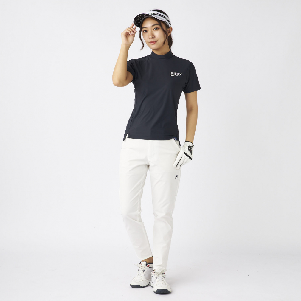 FILA Women's Golf Wear Short Sleeve Mock Neck Shirt 755652