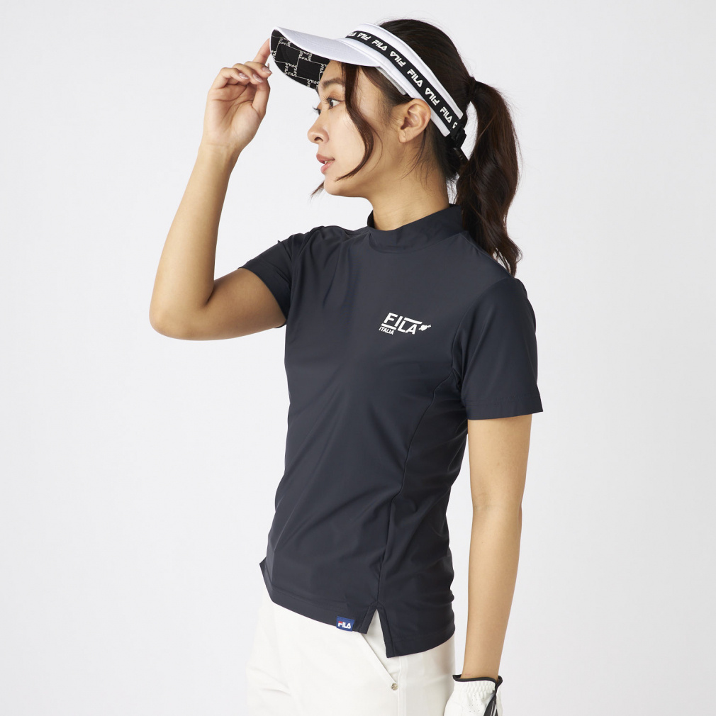 FILA Women's Golf Wear Short Sleeve Mock Neck Shirt 755652