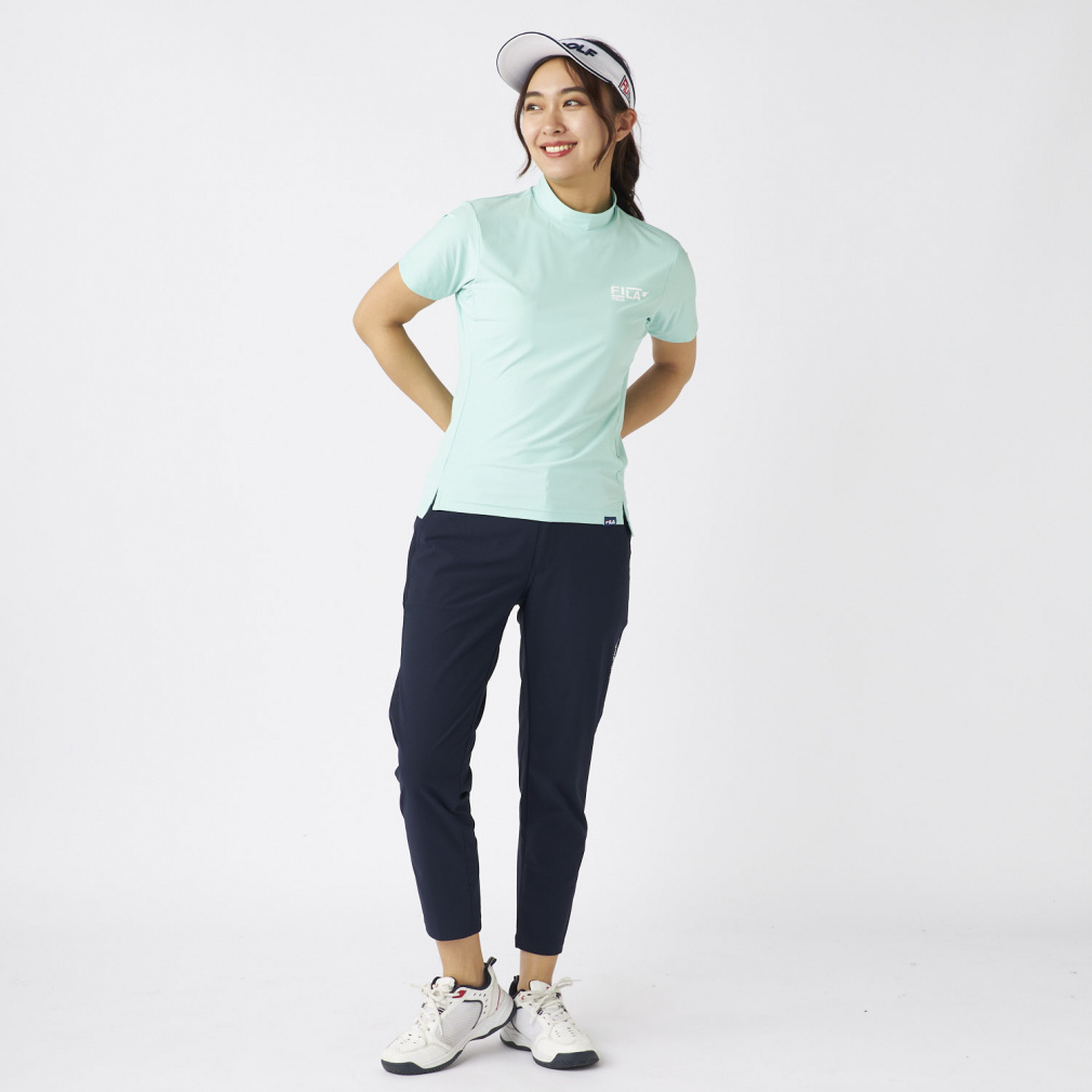 FILA Women's Golf Wear Short Sleeve Mock Neck Shirt 755652