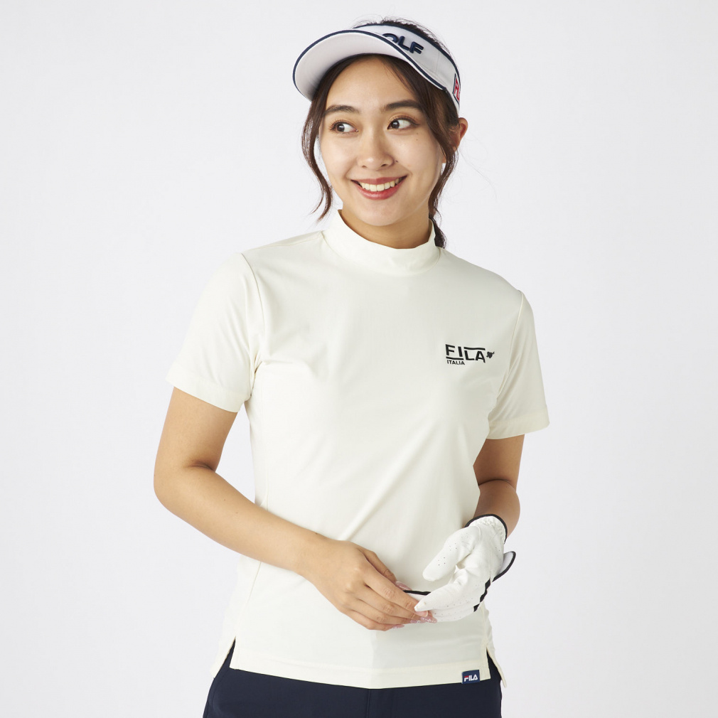 FILA Women's Golf Wear Short Sleeve Mock Neck Shirt 755652