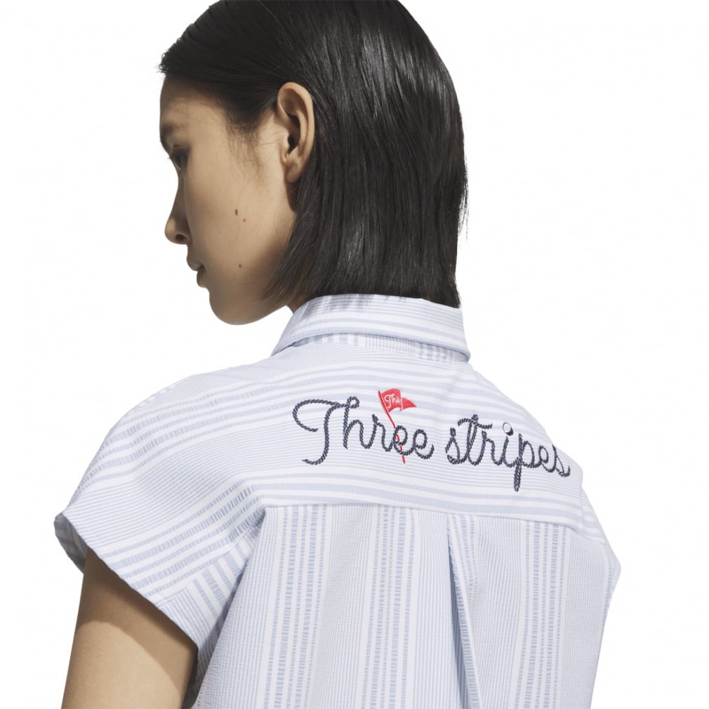 adidas Ladies' Golf Wear Seersucker French Sleeve Shirt KTI81