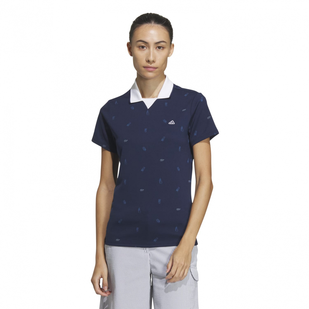 adidas Women's Golf Wear PLAYGREEN Monogram Dry Shirt IKK56
