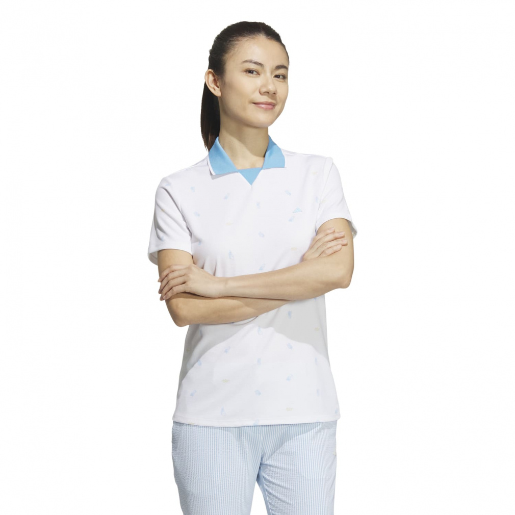 adidas Women's Golf Wear PLAYGREEN Monogram Dry Shirt IKK56