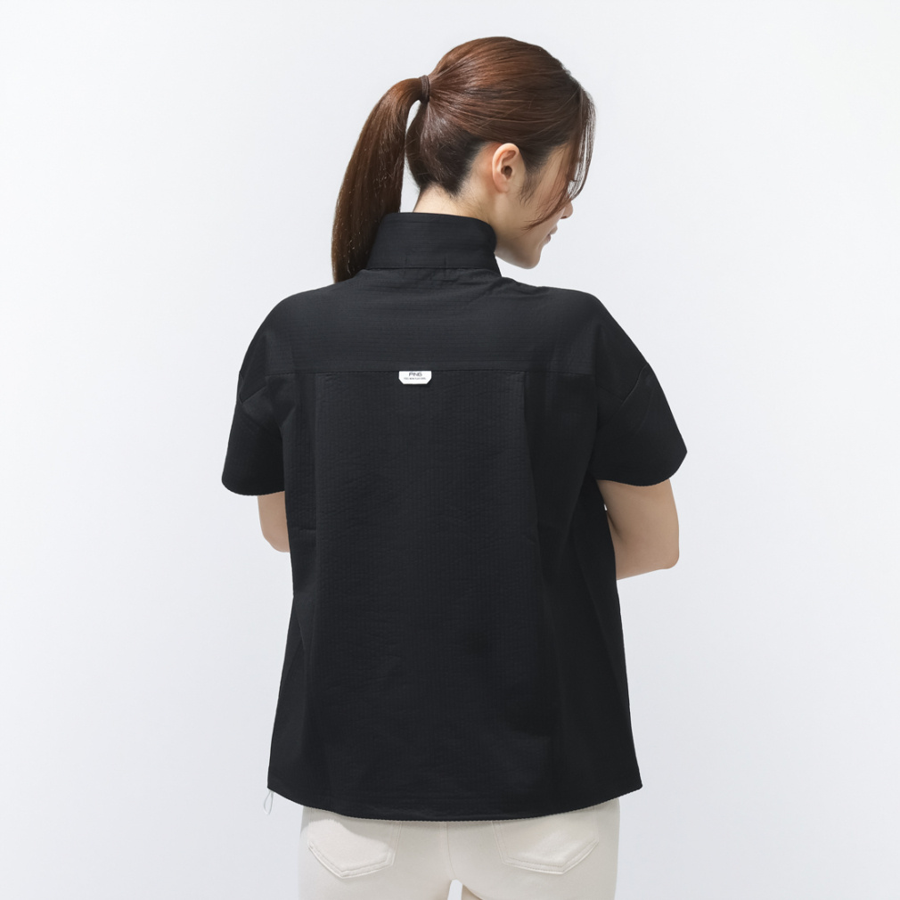 PING Women's Golf Apparel PE Seersucker Short Sleeve Half Zip Shirt 6226167500
