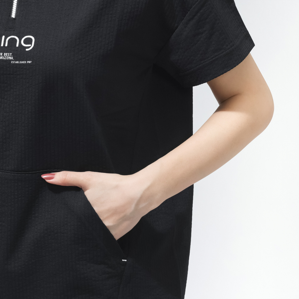 PING Women's Golf Apparel PE Seersucker Short Sleeve Half Zip Shirt 6226167500