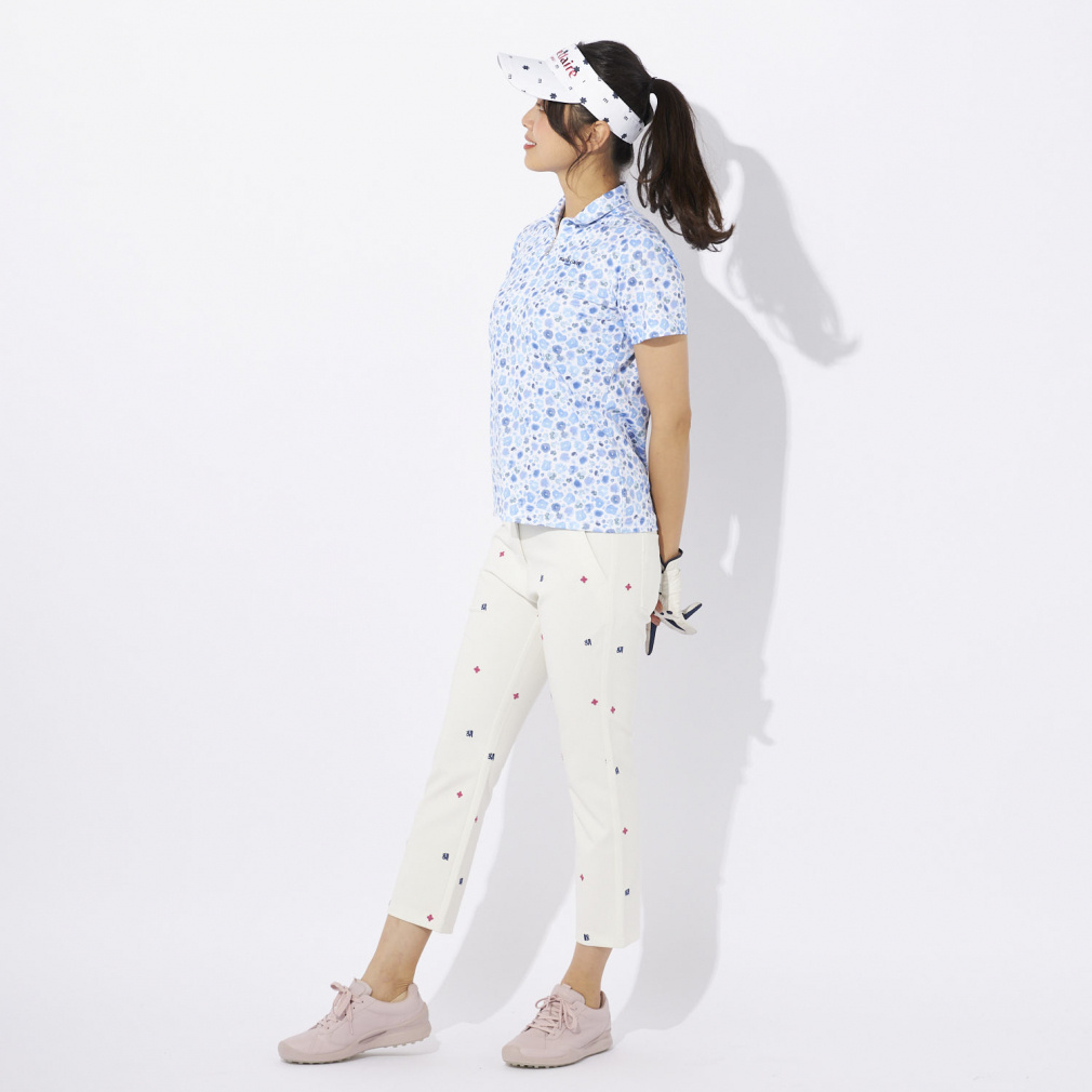 marie claire Women's Golf Wear Short Sleeve High Neck Shirt 714603