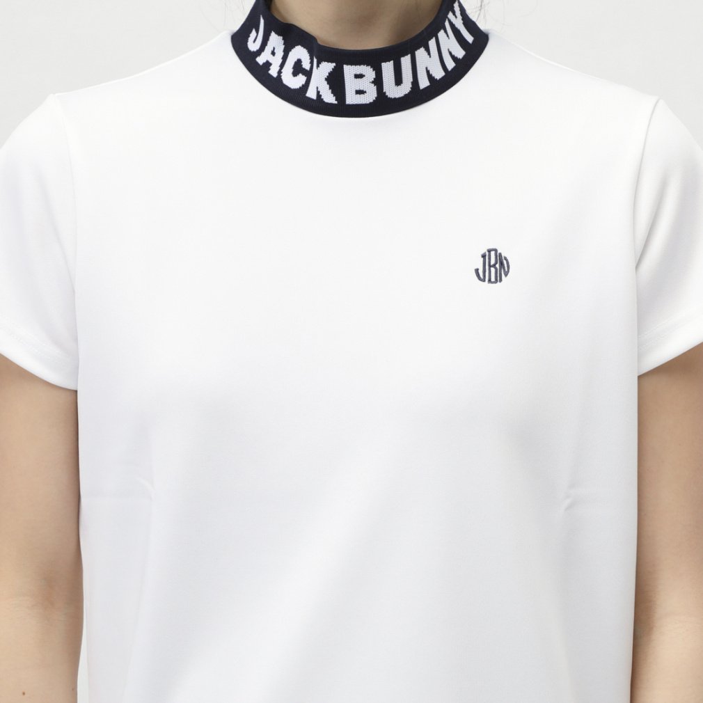 Jack Bunny Ladies' Golf Wear Double Face Pique S/S Mock Neck Shirt 2635167112