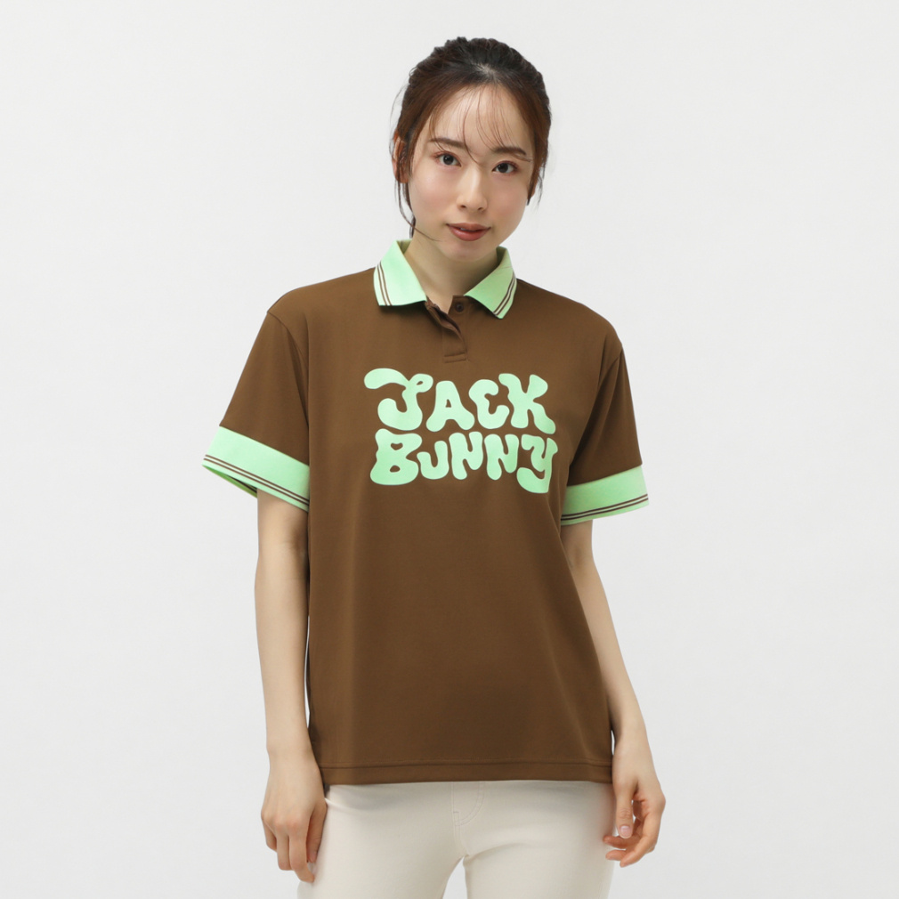 Jack Bunny Women's Golf Apparel Full-Dull Mesh Polo Shirt (Short Sleeve) 2635160516