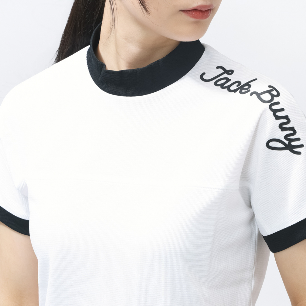 Jack Bunny Women's Golf Apparel Ray Block Dry Waffle Short Sleeve Mock Neck 2636167350