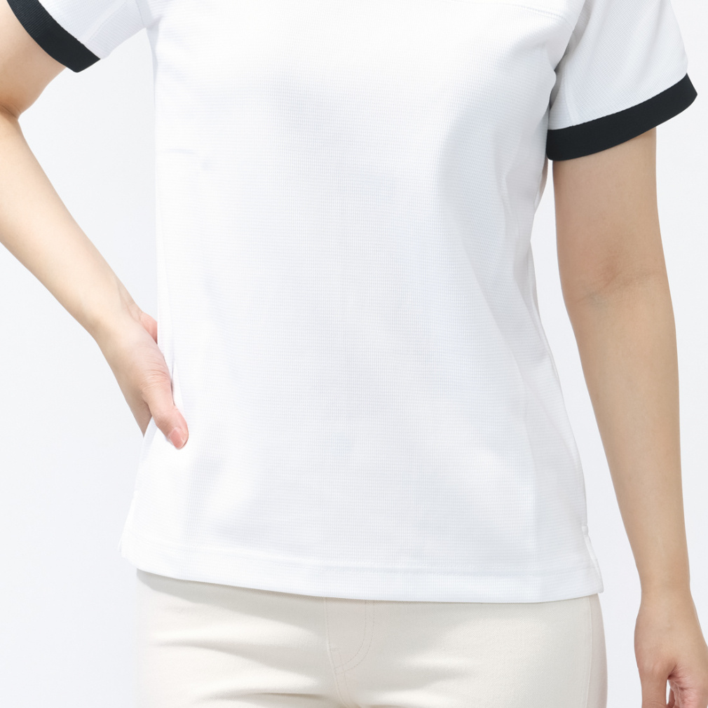 Jack Bunny Women's Golf Apparel Ray Block Dry Waffle Short Sleeve Mock Neck 2636167350