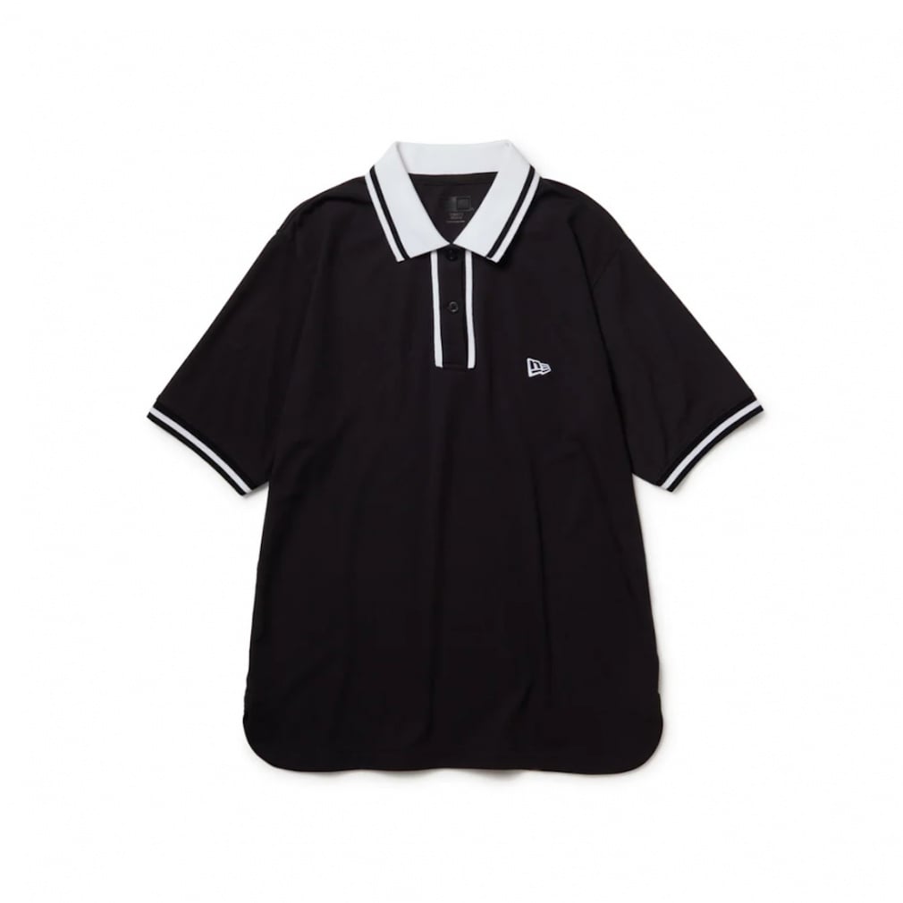 NEW ERA Women's Golf Apparel GFW LINE POLO BLK WHI 14391461
