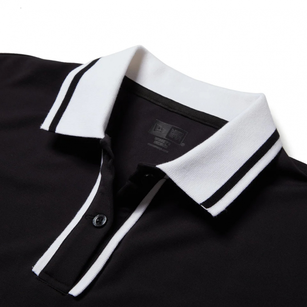 NEW ERA Women's Golf Apparel GFW LINE POLO BLK WHI 14391461