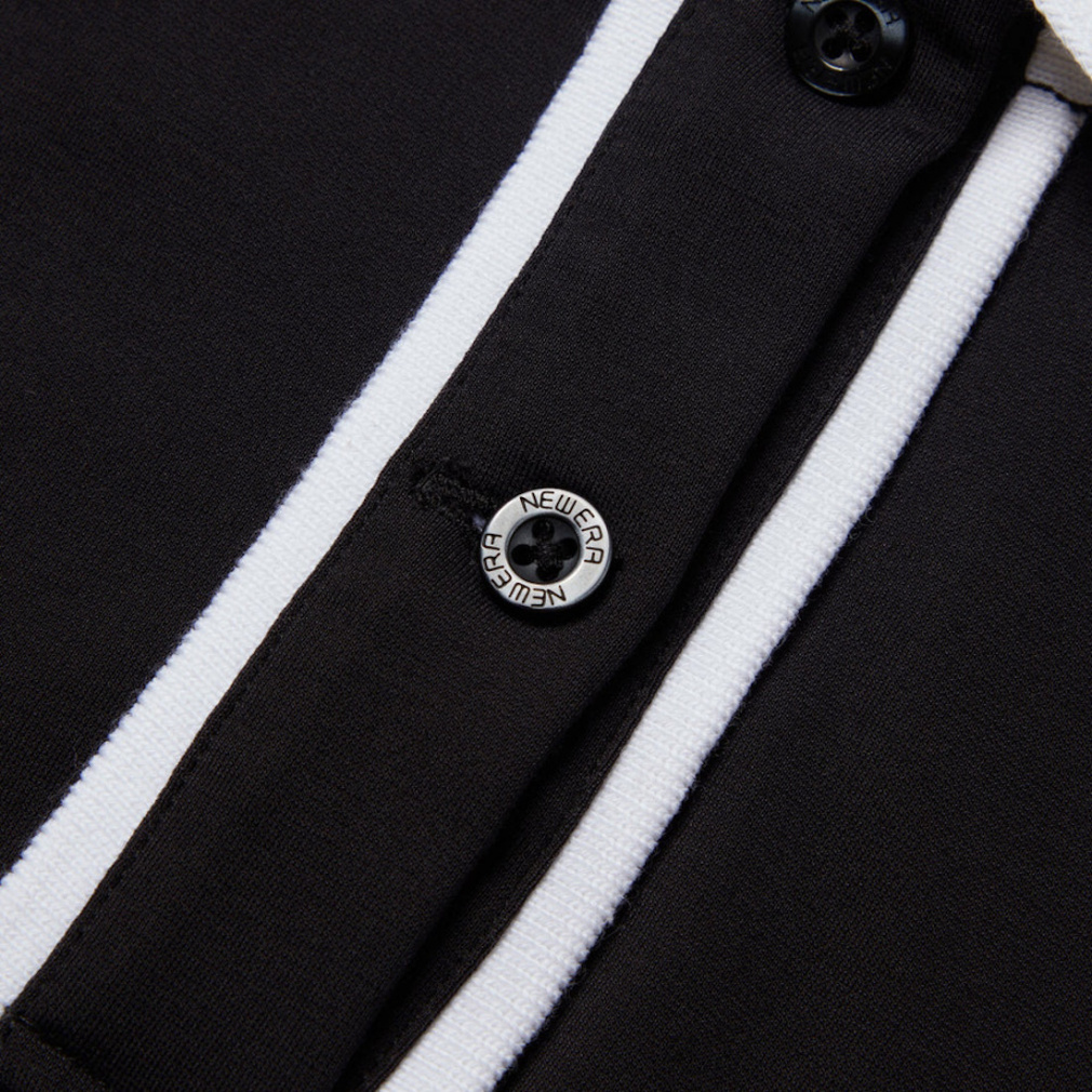 NEW ERA Women's Golf Apparel GFW LINE POLO BLK WHI 14391461