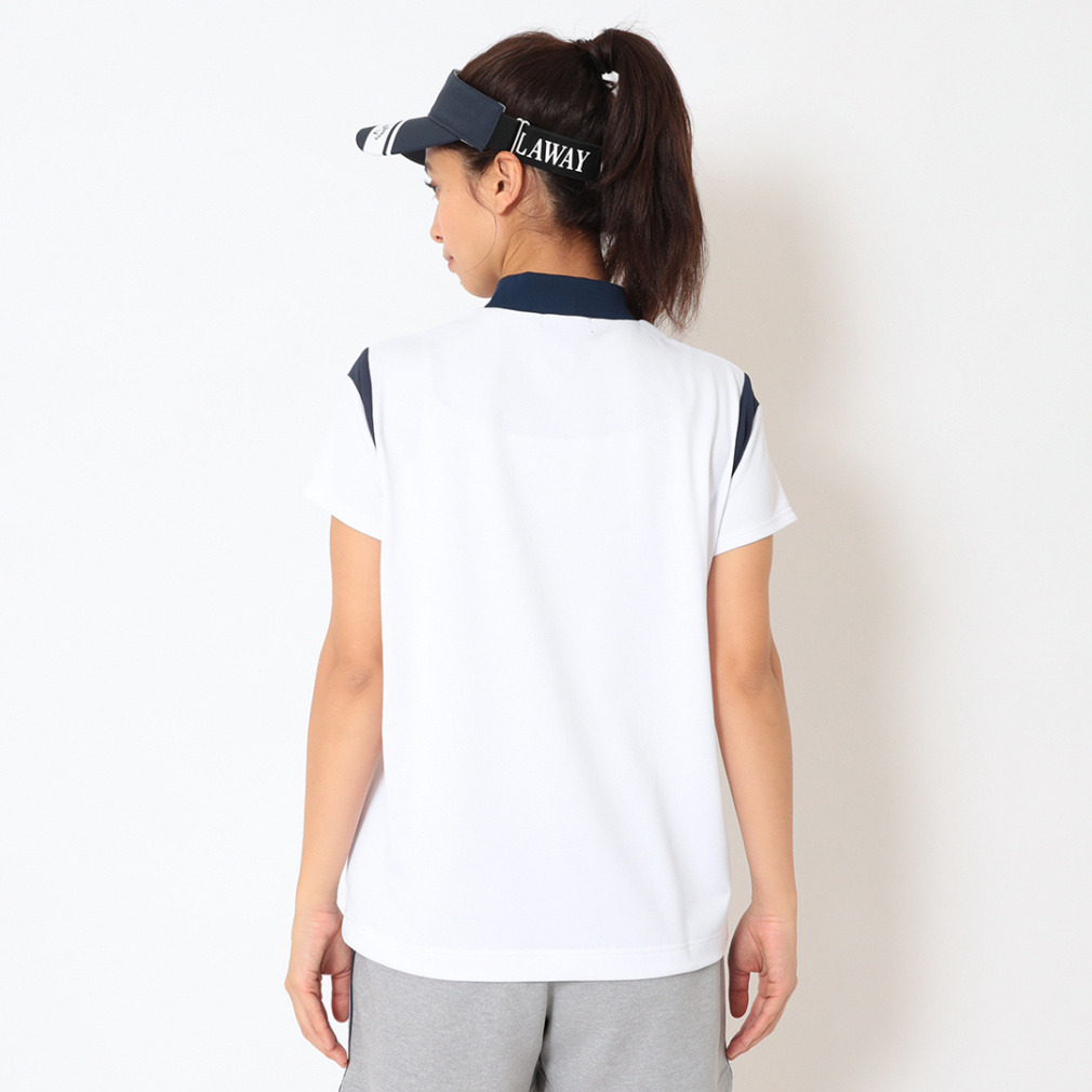 Callaway Women's Golf Apparel Polyester Waffle Short Sleeve Mock Neck Shirt C26134202