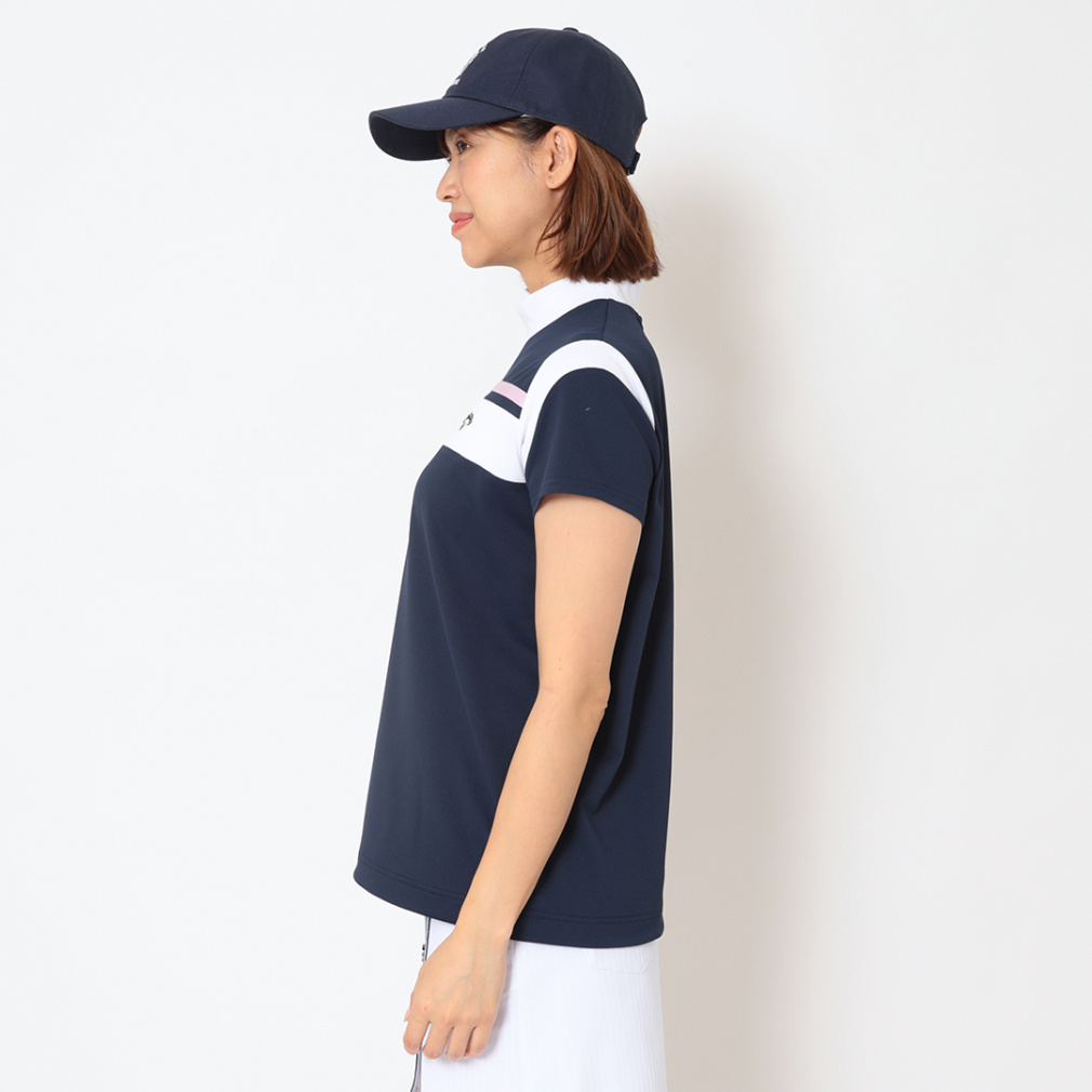 Callaway Women's Golf Apparel Polyester Waffle Short Sleeve Mock Neck Shirt C26134202