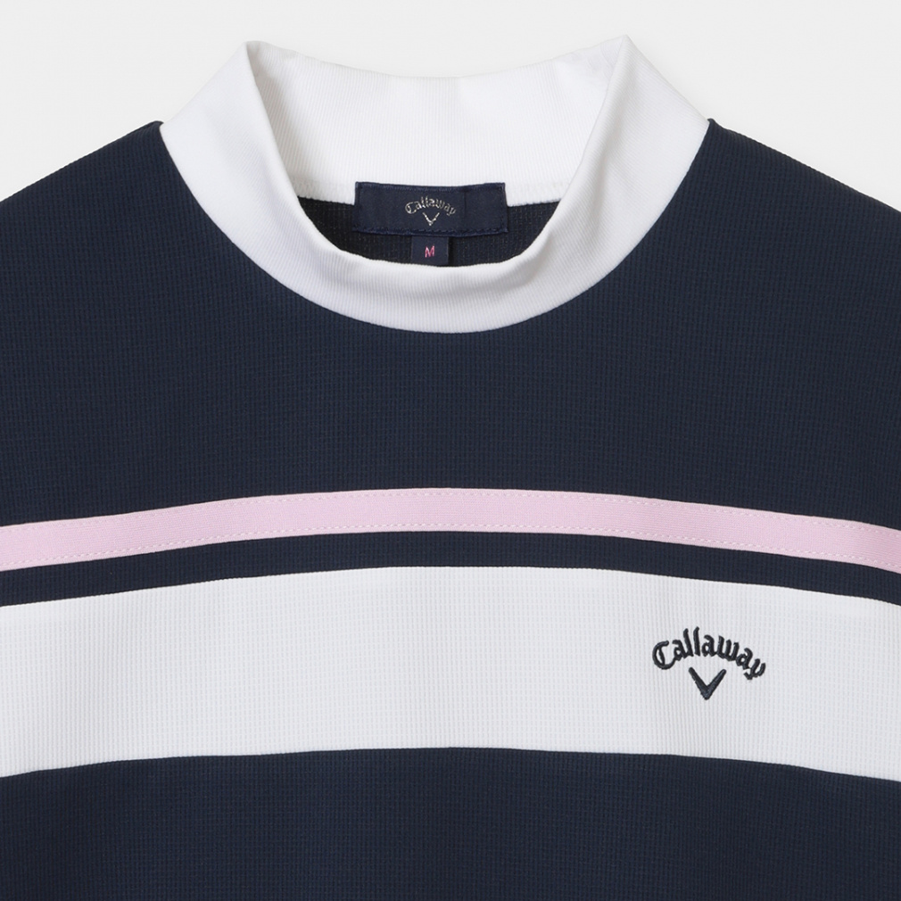 Callaway Women's Golf Apparel Polyester Waffle Short Sleeve Mock Neck Shirt C26134202