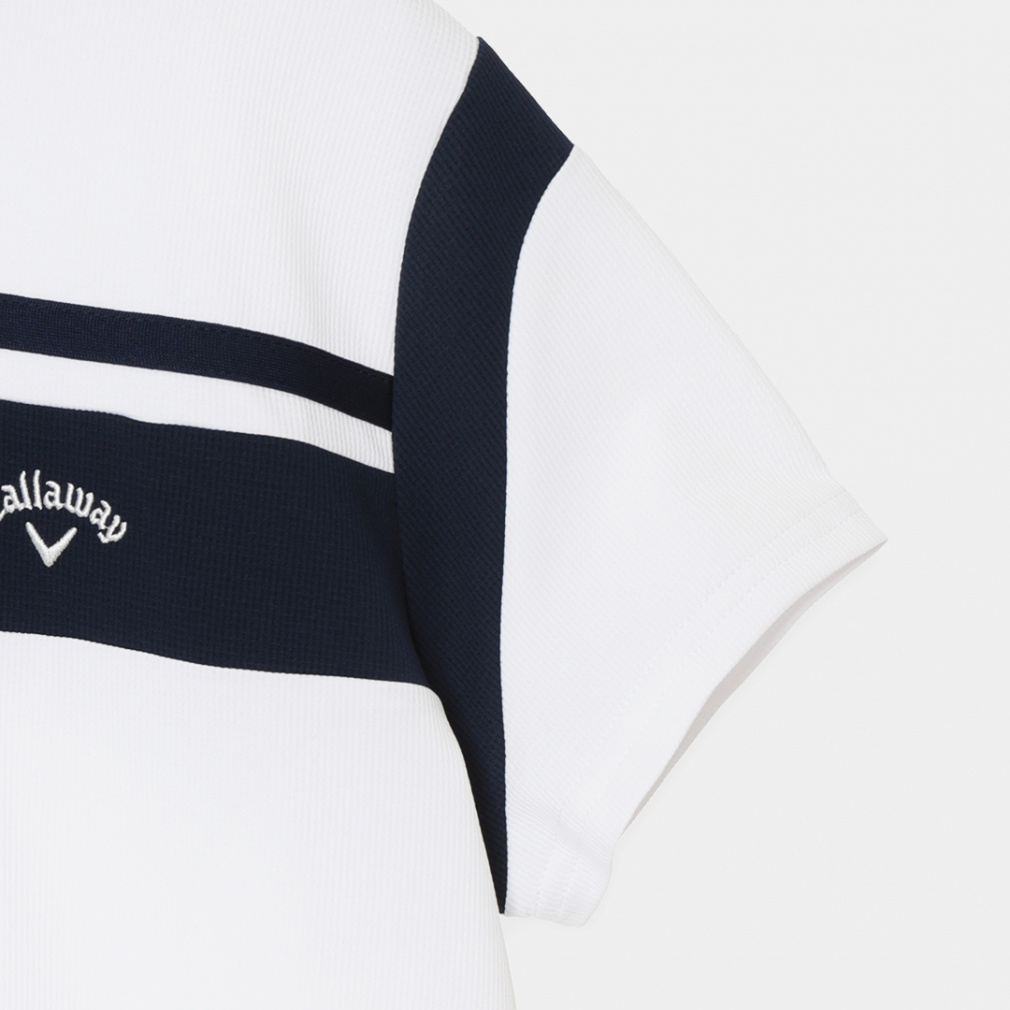 Callaway Women's Golf Apparel Polyester Waffle Short Sleeve Mock Neck Shirt C26134202