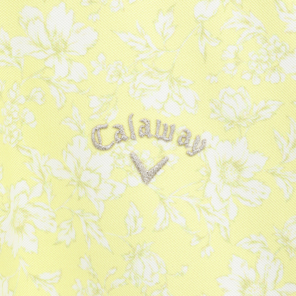 Callaway Women's Golf Apparel Flower Print Short Sleeve Polo Shirt C25134207