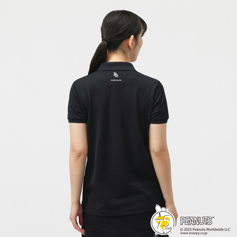 PEARLY GATES Women's Golf Apparel SNOOPY Primeflex Pique Short Sleeve Polo Shirt 0555260032
