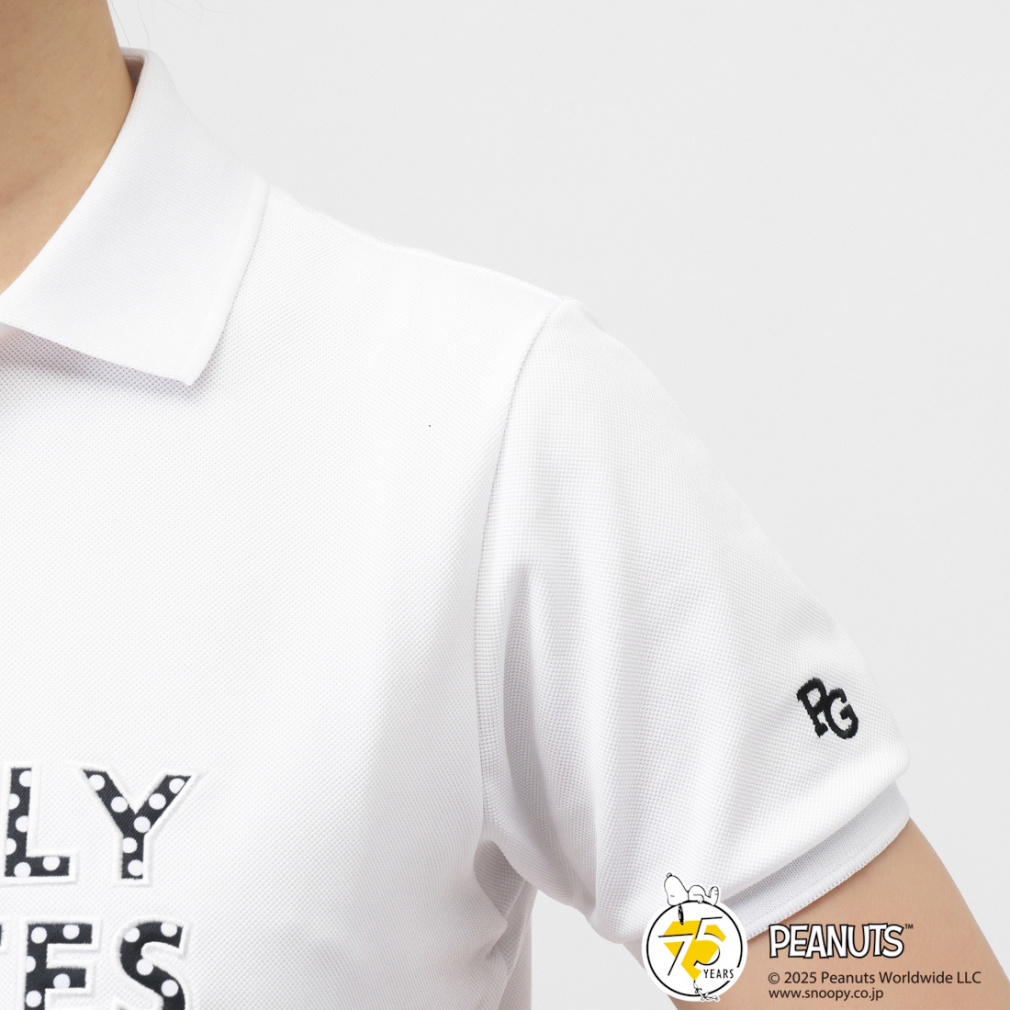 PEARLY GATES Women's Golf Apparel SNOOPY Primeflex Pique Short Sleeve Polo Shirt 0555260032