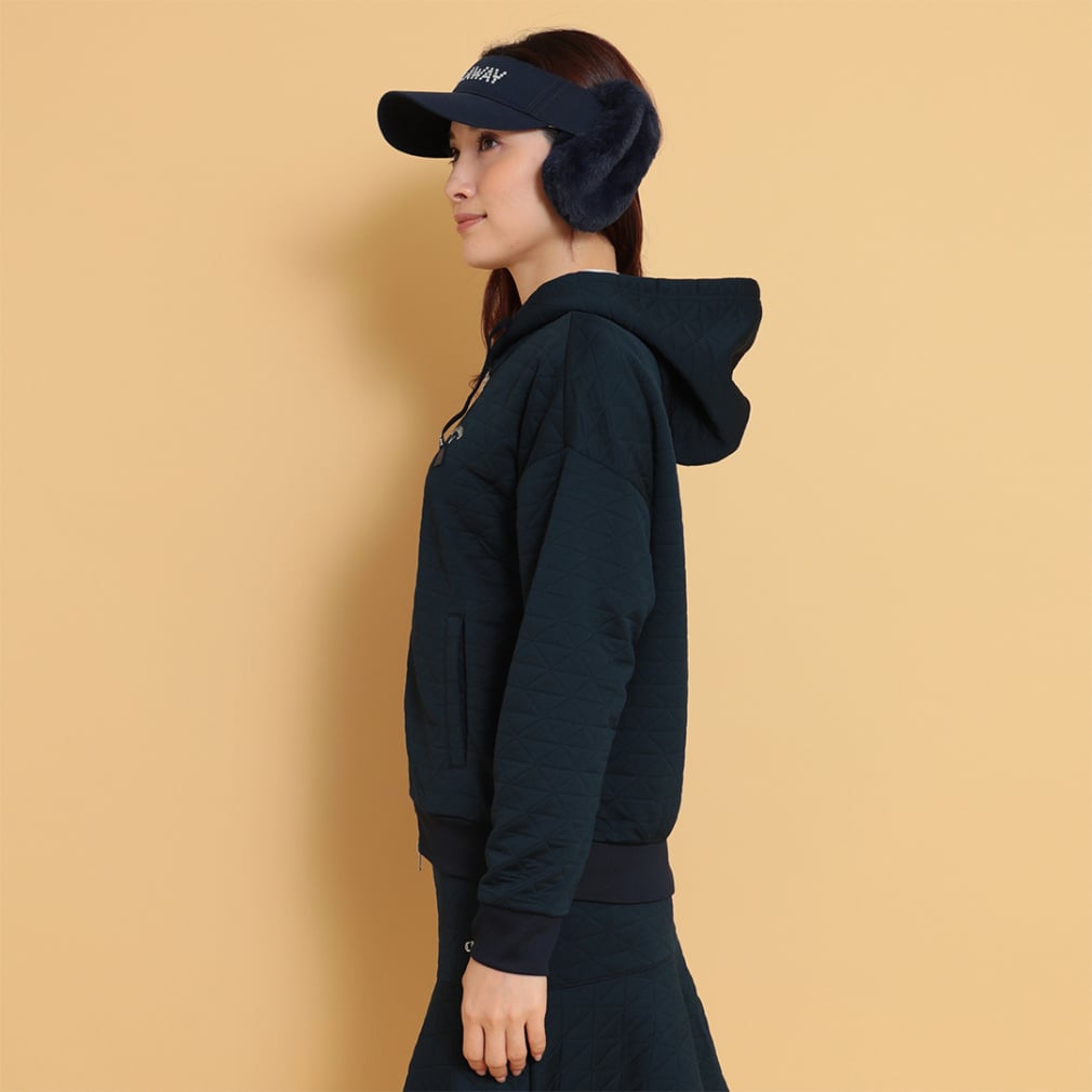 Callaway Women's Golf Wear Quilted Sweat Full-Zip Hoodie C24217206