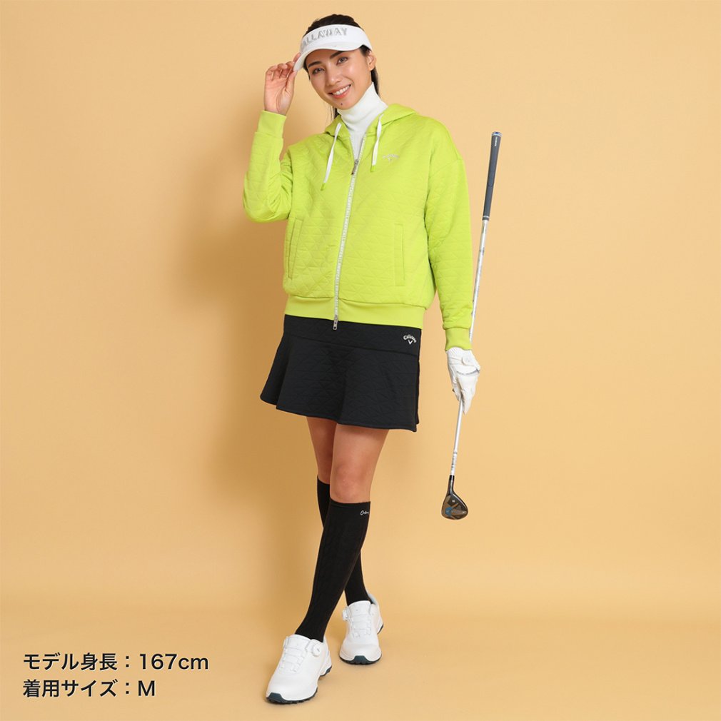 Callaway Women's Golf Wear Quilted Sweat Full-Zip Hoodie C24217206