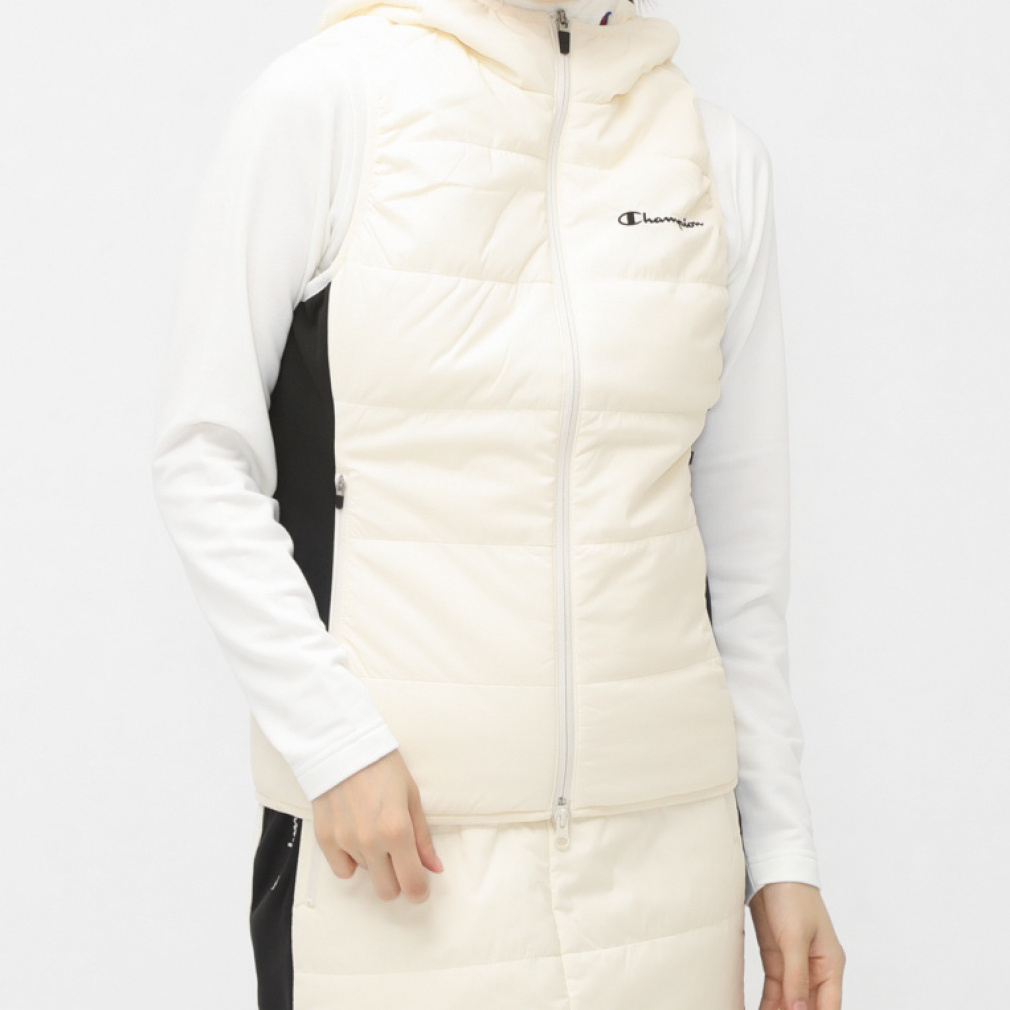 CHAMPION Women's Golf Wear Stretch Zip-Up Hoodie Vest_Stretch, Heat Retention, Windproof, Water Repellent CW-AG606