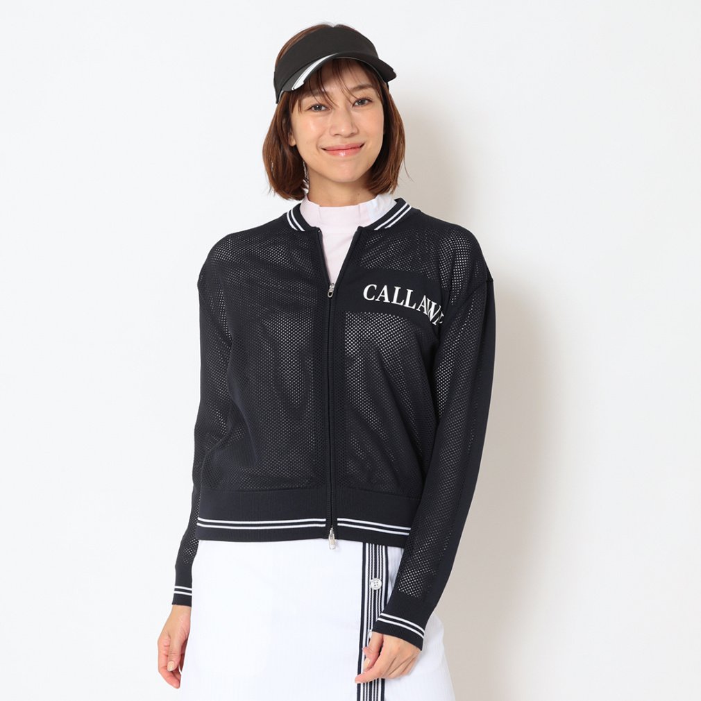 Callaway Ladies' Golf Wear Mesh Knit Full-Zip Knit Blouson C26118200
