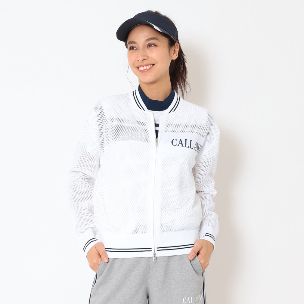 Callaway Ladies' Golf Wear Mesh Knit Full-Zip Knit Blouson C26118200