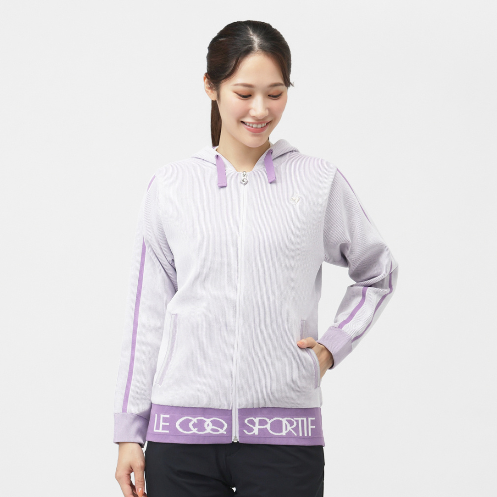 le coq sportif golf Ladies' Golf Wear Full-Zip Hoodie Sweater LG5FST30L