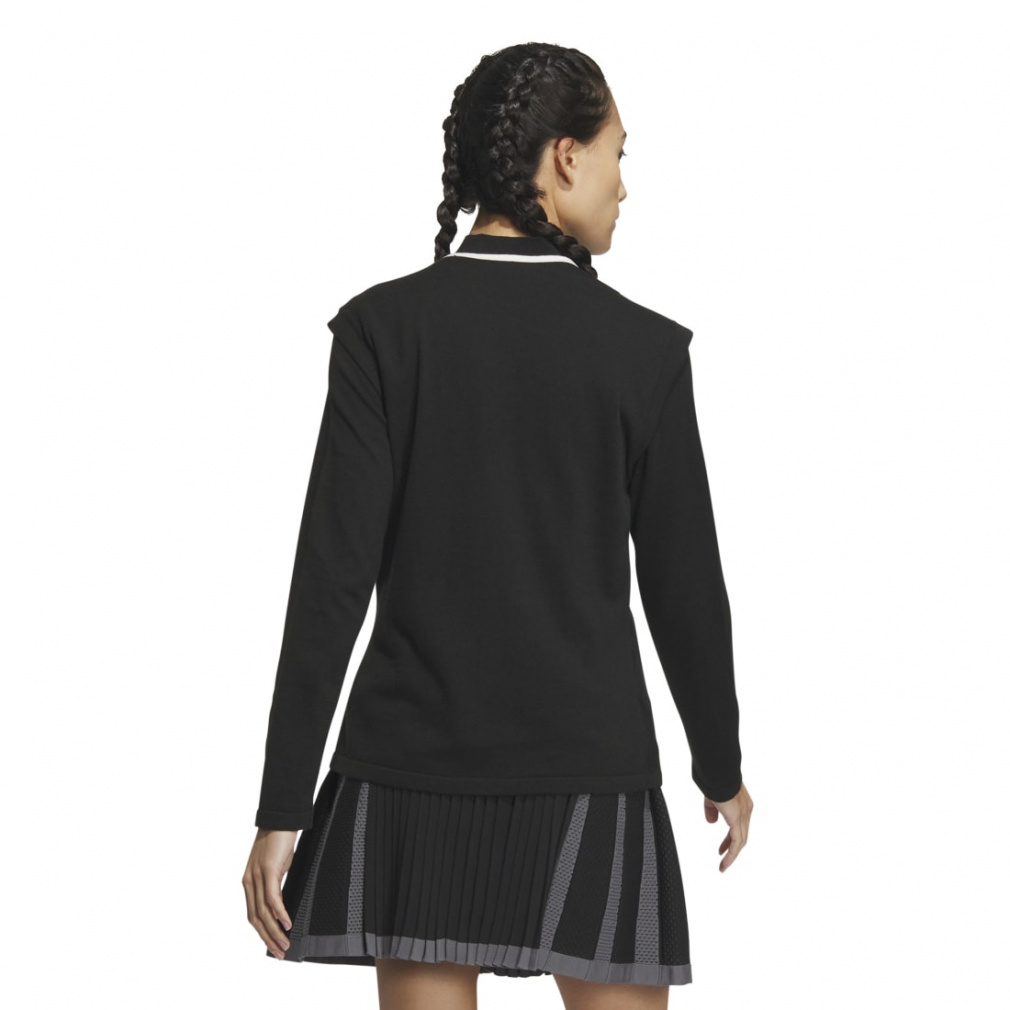 adidas Women's Golf Wear Argyle Pattern Knit Vest Ensemble Sweater HZ6117