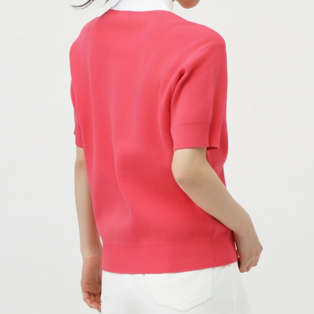kolwin Ladies' Golf Wear Knit Short Sleeve Mock Neck Shirt KO-1H2015H