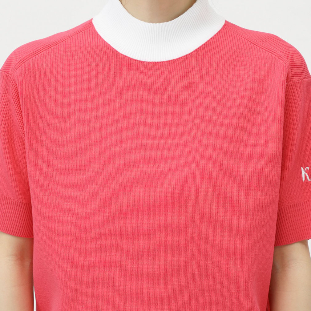 kolwin Ladies' Golf Wear Knit Short Sleeve Mock Neck Shirt KO-1H2015H