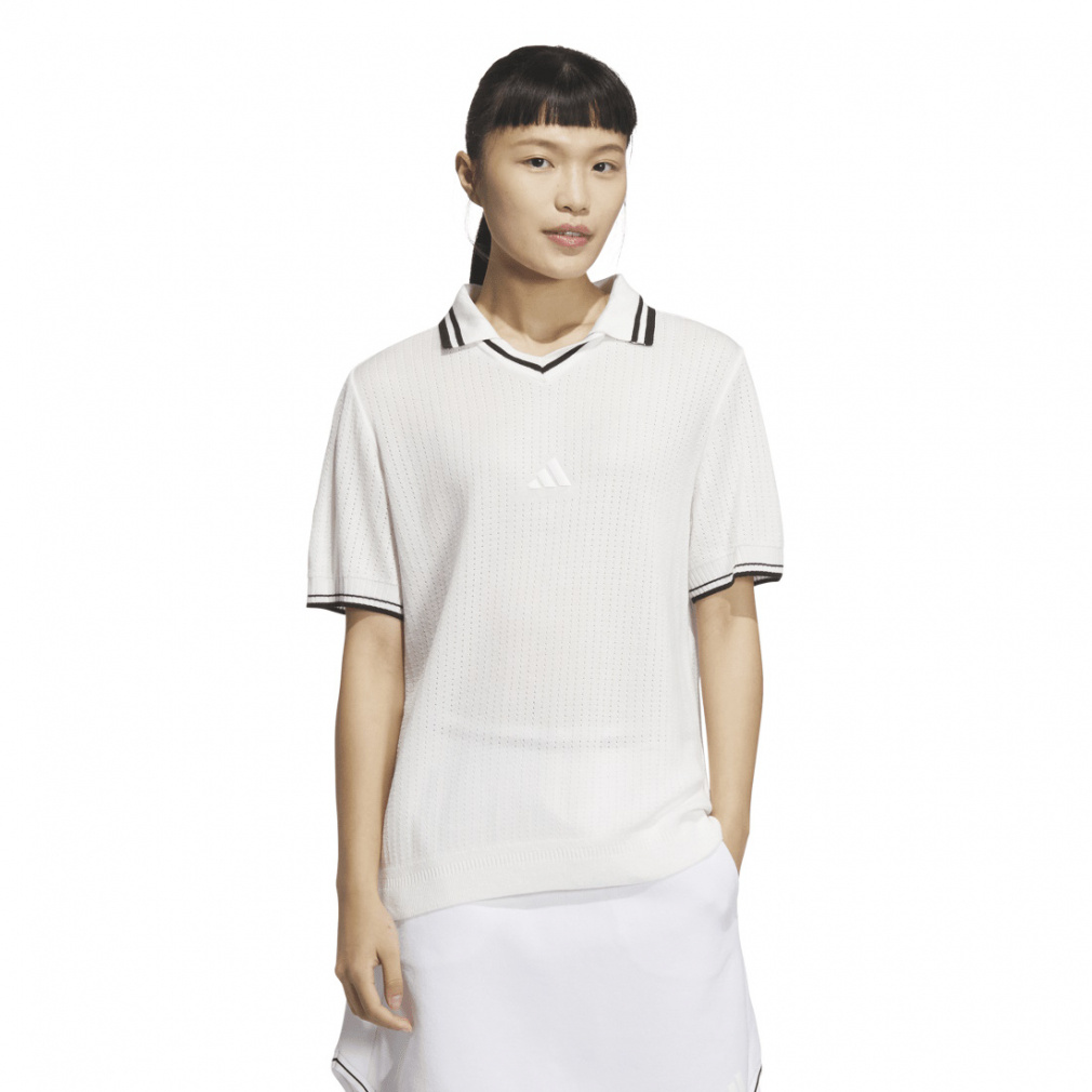 adidas Ladies' Golf Wear Beyond The Course Loose Skipper Knit Box Silhouette Short Sleeve Polo KTN36