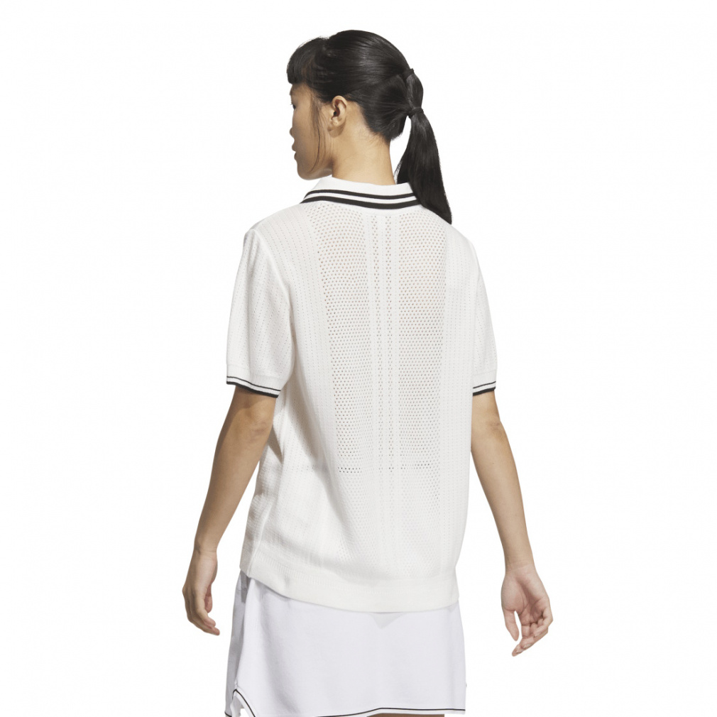 adidas Ladies' Golf Wear Beyond The Course Loose Skipper Knit Box Silhouette Short Sleeve Polo KTN36