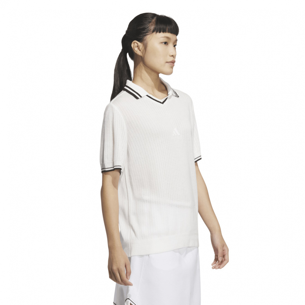 adidas Ladies' Golf Wear Beyond The Course Loose Skipper Knit Box Silhouette Short Sleeve Polo KTN36